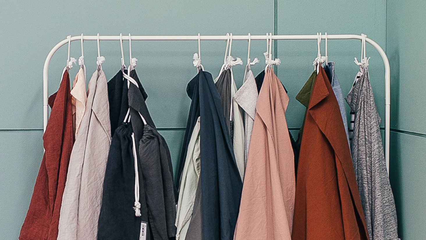 Clothes on a rack Clothes on a rack